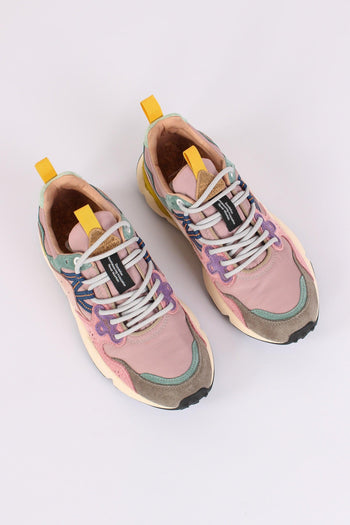 Sneakers Yamano Suede Nylon Grey/pink - 4