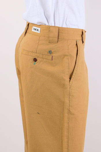 Pantalone Gamba Larga Cammello - 7