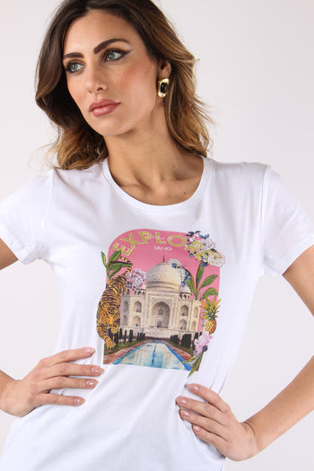 T-shirt Slim Fantasia Bianco/explore - 3