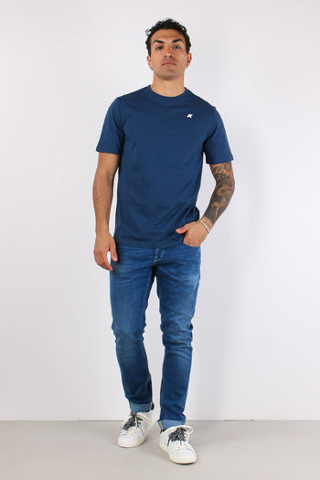T-shirt Basica Logo Contrasto Blue Insignie - 3
