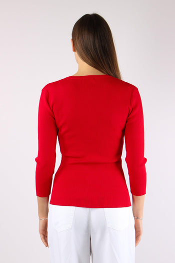 Deneuve Maglia Costina Taschino Flame S - 4