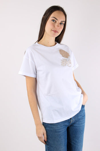 T-shirt Stampa Conchiglia Bianco Shell - 7
