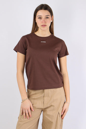Basico T-shirt Jersey Logo Marrone - 2
