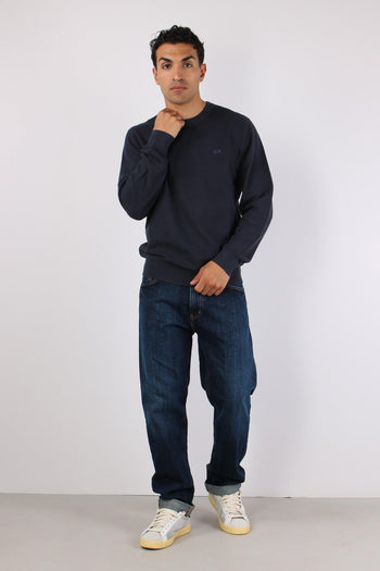 Maglia Girocollo Punto Riso Navy Blue - 3