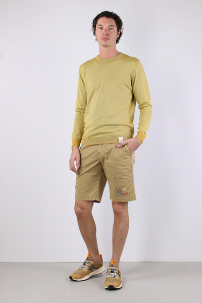 Maglia M/l Filo Reversibile Mostarda/argendo