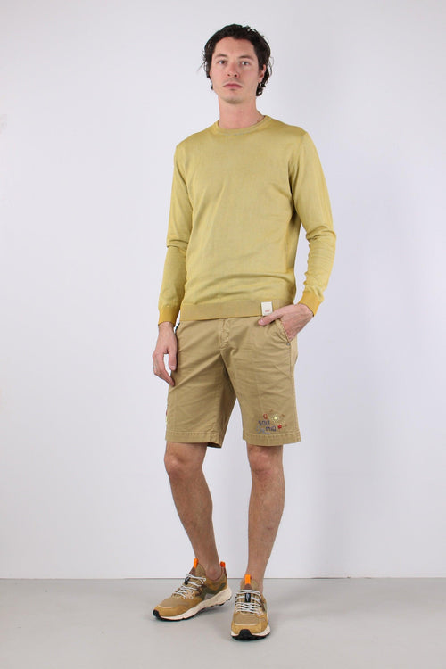 Maglia M/l Filo Reversibile Mostarda/argendo
