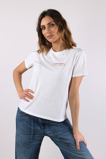 T-shirt Scritta Ricamo Caso Umano - 2