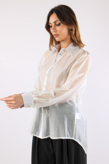Camicia Over Mussola Strass Bianco - 8