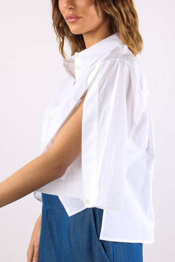Camicia Apertura Manica Bianco - 7