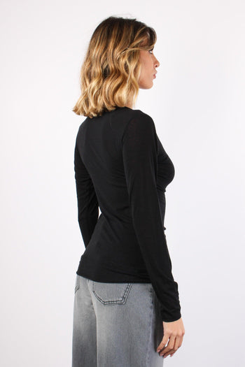 Maglia Misto Cashmere Nero - 5