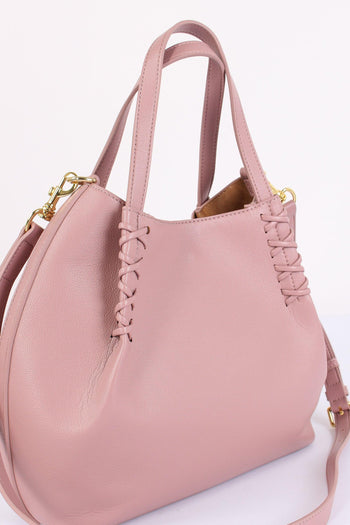 Borsa 2 Manici Intreccio Rosa - 5
