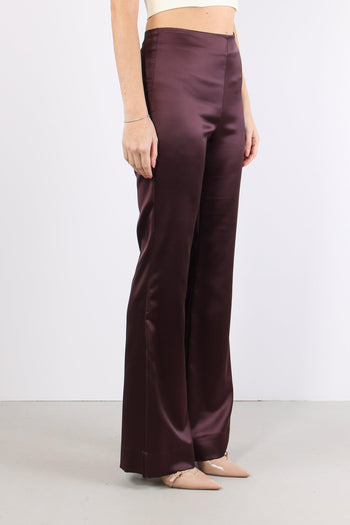Pinolo Pantalone Effetto Raso Bordeaux - 6
