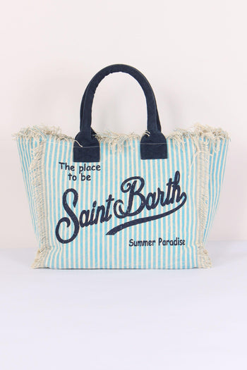 Vanity Canvas Righe Azzurro/blu - 4
