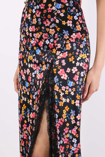 Gonna Spacco Inserto Pizzo Nero - 8