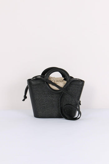 Mini Shopping Rafia Nero - 3
