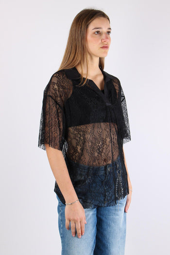 Polo Manica Corta Pizzo Nero - 7