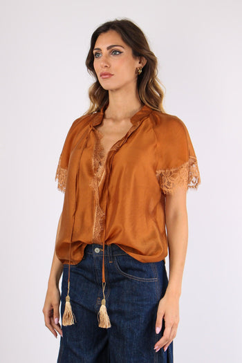 Casacca Mussola Inserto Pizzo Bruciato - 3