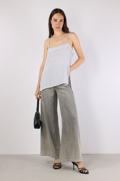 Top Fluido Risvolto Pearl