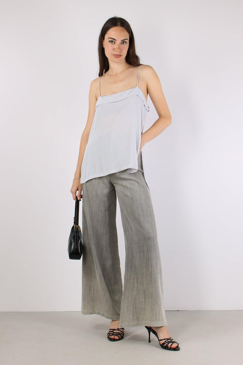 Top Fluido Risvolto Pearl