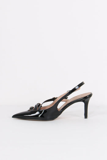 Decollete Vernice Multifibbia Nero - 6