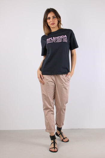 T-shirt Over Splendida Piombo - 5