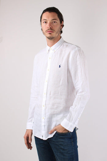 Camicia Lino Slim Fit White - 5
