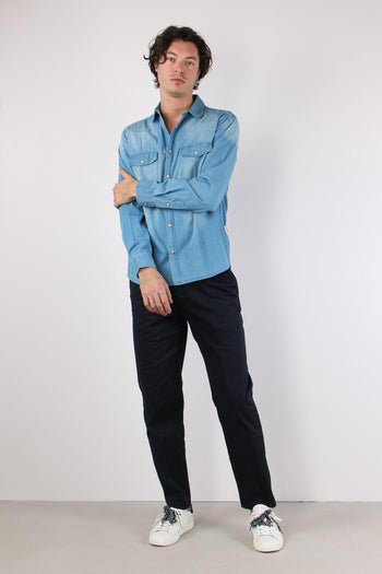 Camicia Denim Leggero Denim Chiaro - 4
