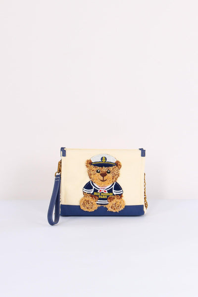 Pochette Canvas Orso Bicolor Blue