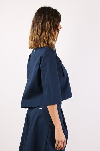 Camicia Taschine Cotone Tecnico Navy Blue - 6