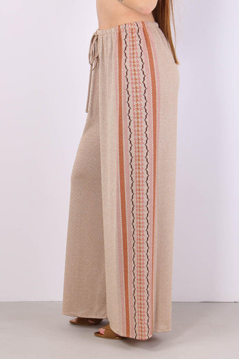Pantalone Palazzo Lurez Fantasia Beige - 6