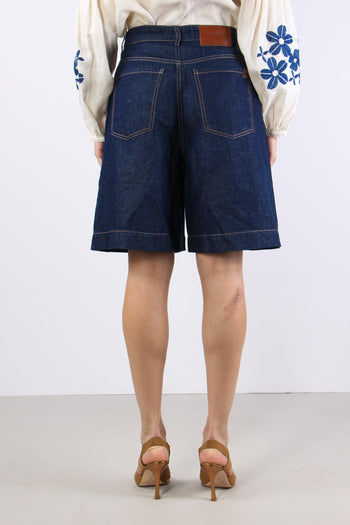 Ozono Bermuda Bull Denim Scuro - 4