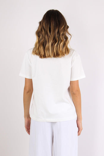 T-shirt Inserto Macrame Bianco - 4
