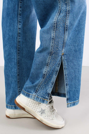 Ellespack_20 Jeans Palazzo Strass Blue Deniim - 6