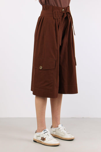 Patricia Bermuda Cotone Marrone - 7
