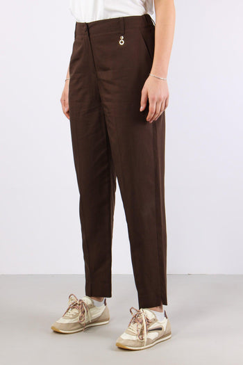 Memphis Pantalone Dritto Elastico Chocolate - 6