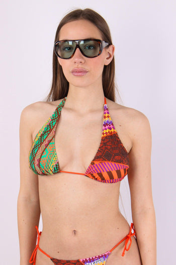 Bikini Triangolo Alto Multi Fantasia Multicolor - 7