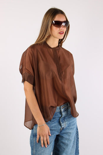 Casacca M/m Over Mussola Cioccolato - 7
