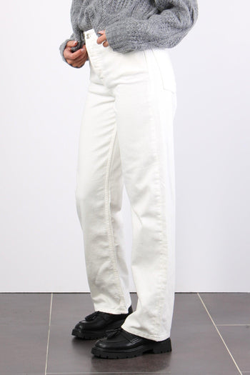 Pantalone Bull Gamba Dritta Bianco Lana - 6