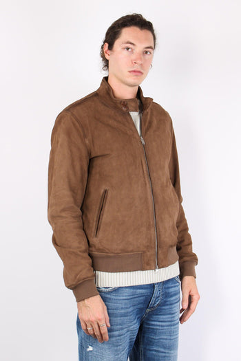 Giubbotto Bomber Scamosciato Brownish - 4