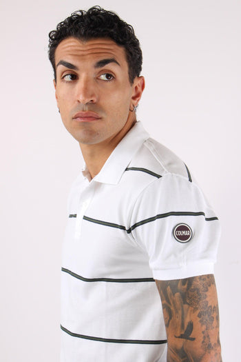 Polo Piquet Riga Bianco/jeep/navy - 7