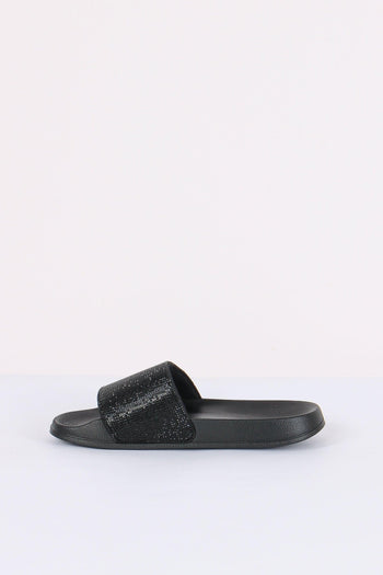 Ciabatta Fascia Strass Nero - 4