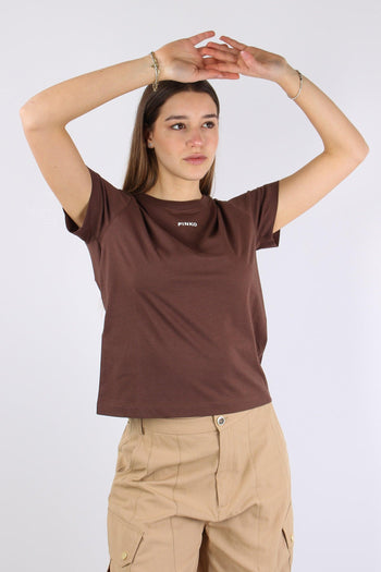 Basico T-shirt Jersey Logo Marrone - 7