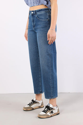 Denim Dritto Cropped Denim Scuro - 3