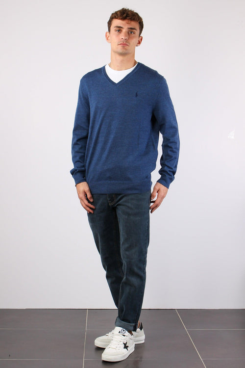 Maglia Scollo V Merinos Rustic Navy - 2