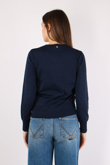 Maglia Girocollo M/l Viscosa Blu - 5