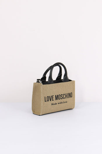 Borsa 2 Manici Logo Canvas Oro - 6