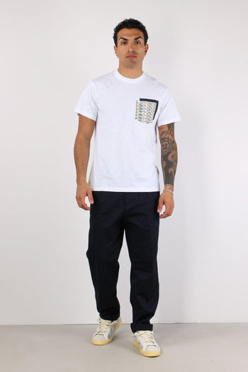 T-shirt Girocollo Taschino Optic White - 5
