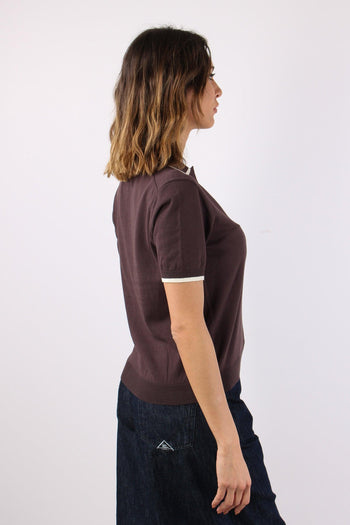 Polo Derby Profilo Contrasto Moro/beige - 6