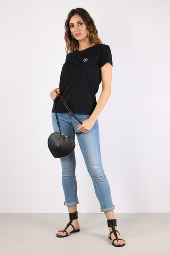 T-shirt Logo Piccolo Nero - 4