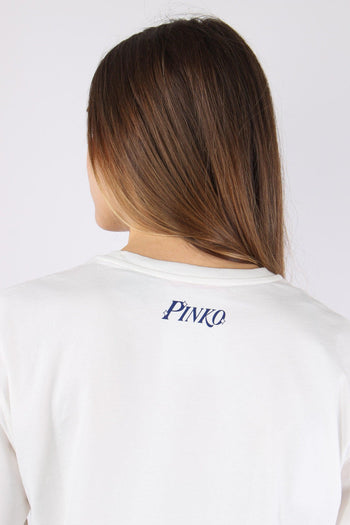 Strepitoso T-shirt Stampa Cola Bianco/blu - 8